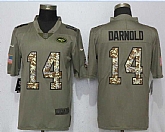 Nike Jets 14 Sam Darnold Olive Camo Salute to Service Limted Jersey,baseball caps,new era cap wholesale,wholesale hats